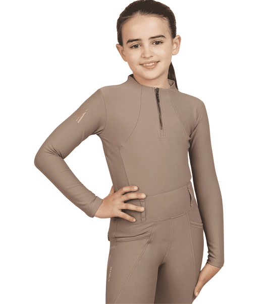 Maximilian Equestrian YR Long Sleeve Base Layer (Nougat) by Maximilian Equestrian at  Try a Bit