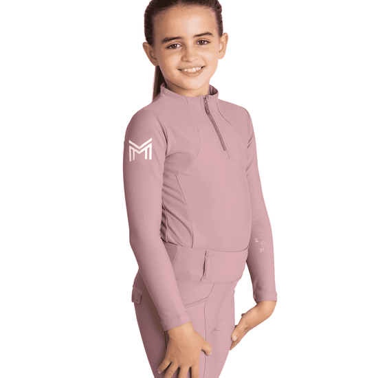 Maximilian Equestrian YR Long Sleeve Base Layer (Rose Taupe) by Maximilian Equestrian at  Try a Bit