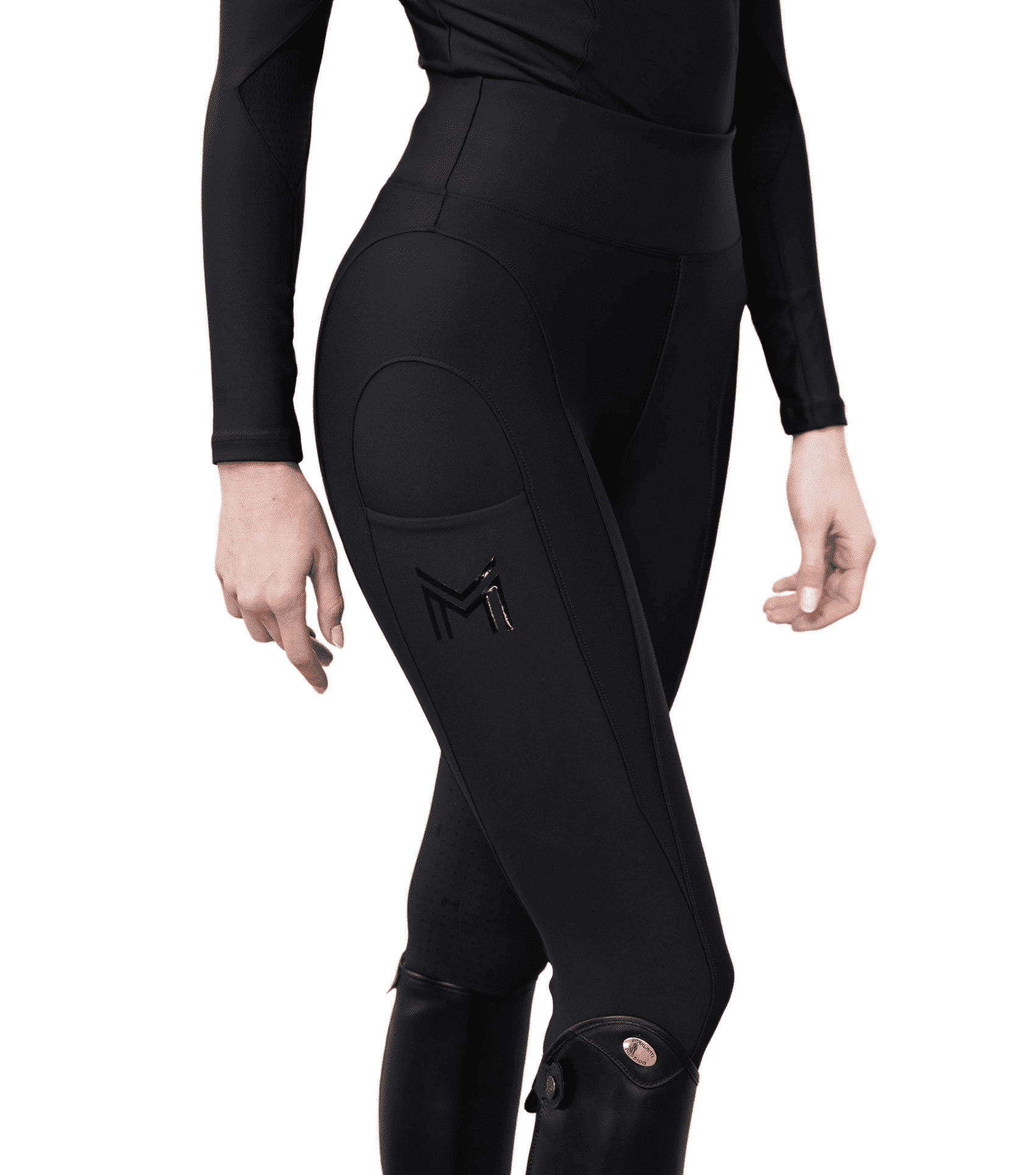 Maximilian Equestrian Outline Riding Leggings Black by Maximilian Equestrian at  Try a Bit