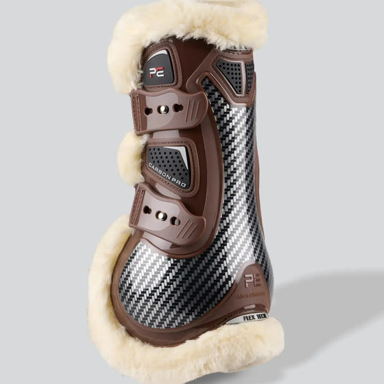 Carbon Pro Techno Wool Tendon Boots Brown by Premier Equine Int. at  Try A Bit