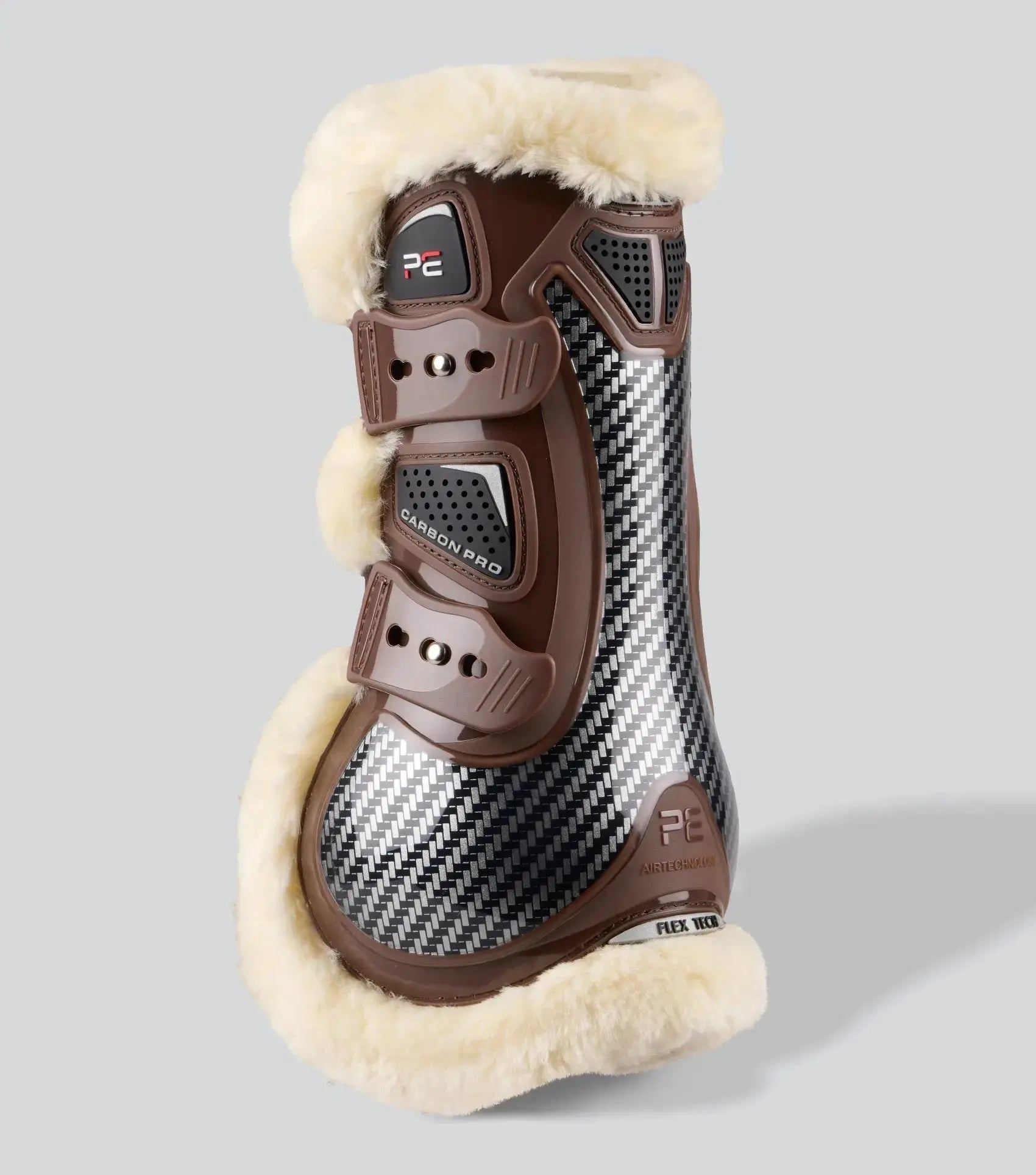 Carbon Pro Techno Wool Tendon Boots Brown by Premier Equine Int. at  Try A Bit