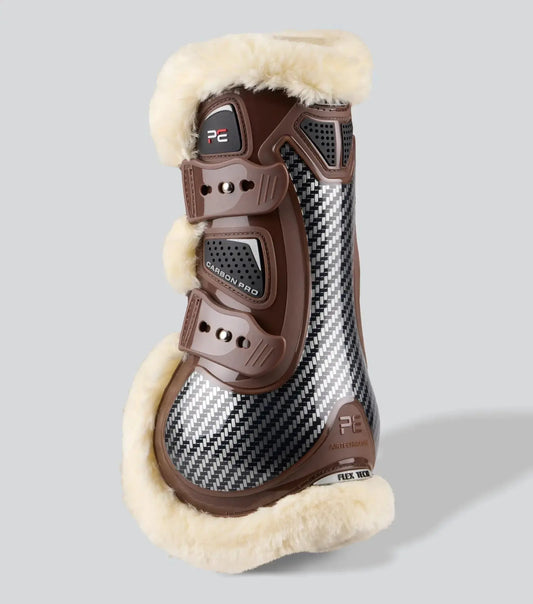 Carbon Pro Techno Wool Tendon Boots Brown by Premier Equine Int. at  Try A Bit