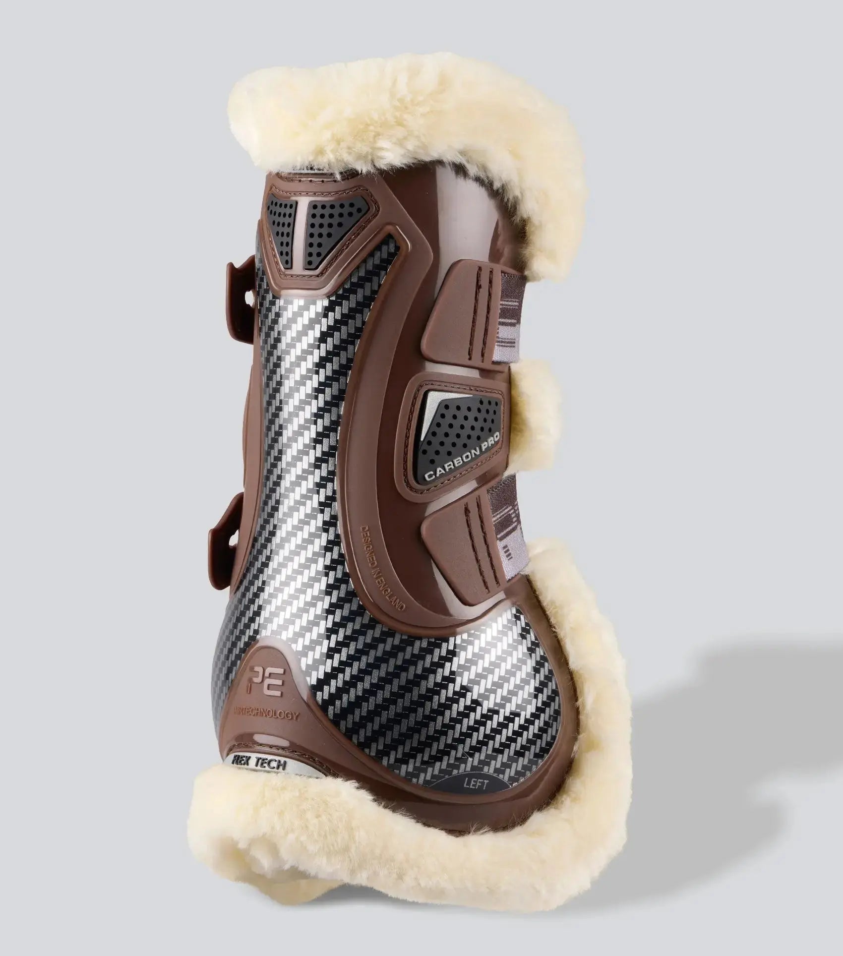 Carbon Pro Techno Wool Tendon Boots Brown by Premier Equine Int. at  Try A Bit