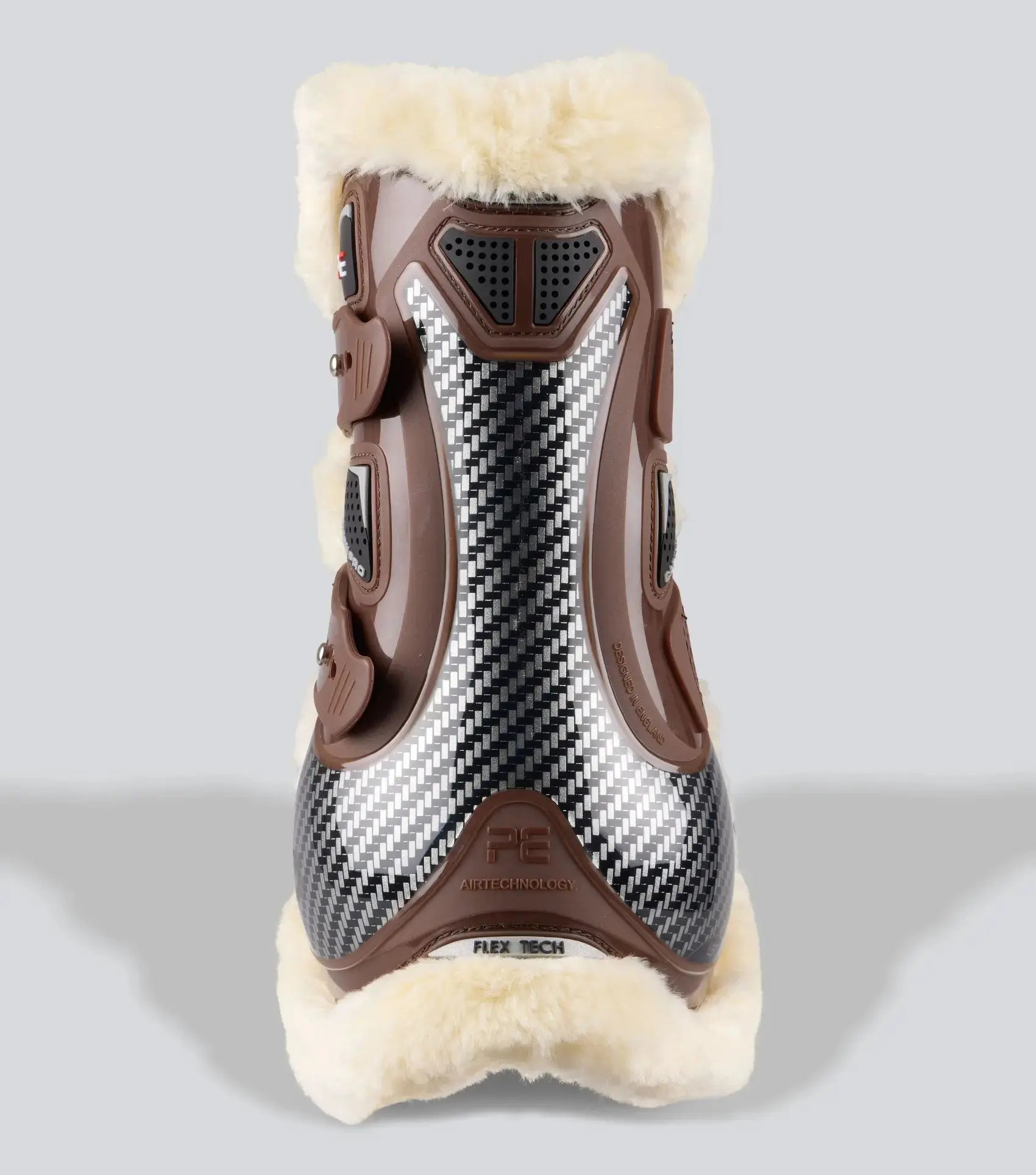 Carbon Pro Techno Wool Tendon Boots Brown by Premier Equine Int. at  Try A Bit