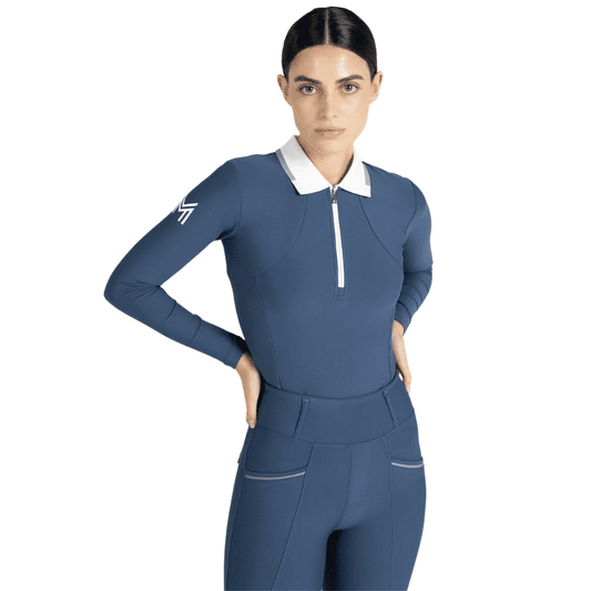 Maximilian Equestrian Concept Long Sleeve Polo Shirt (Sailor) by Maximilian Equestrian at  Try a Bit