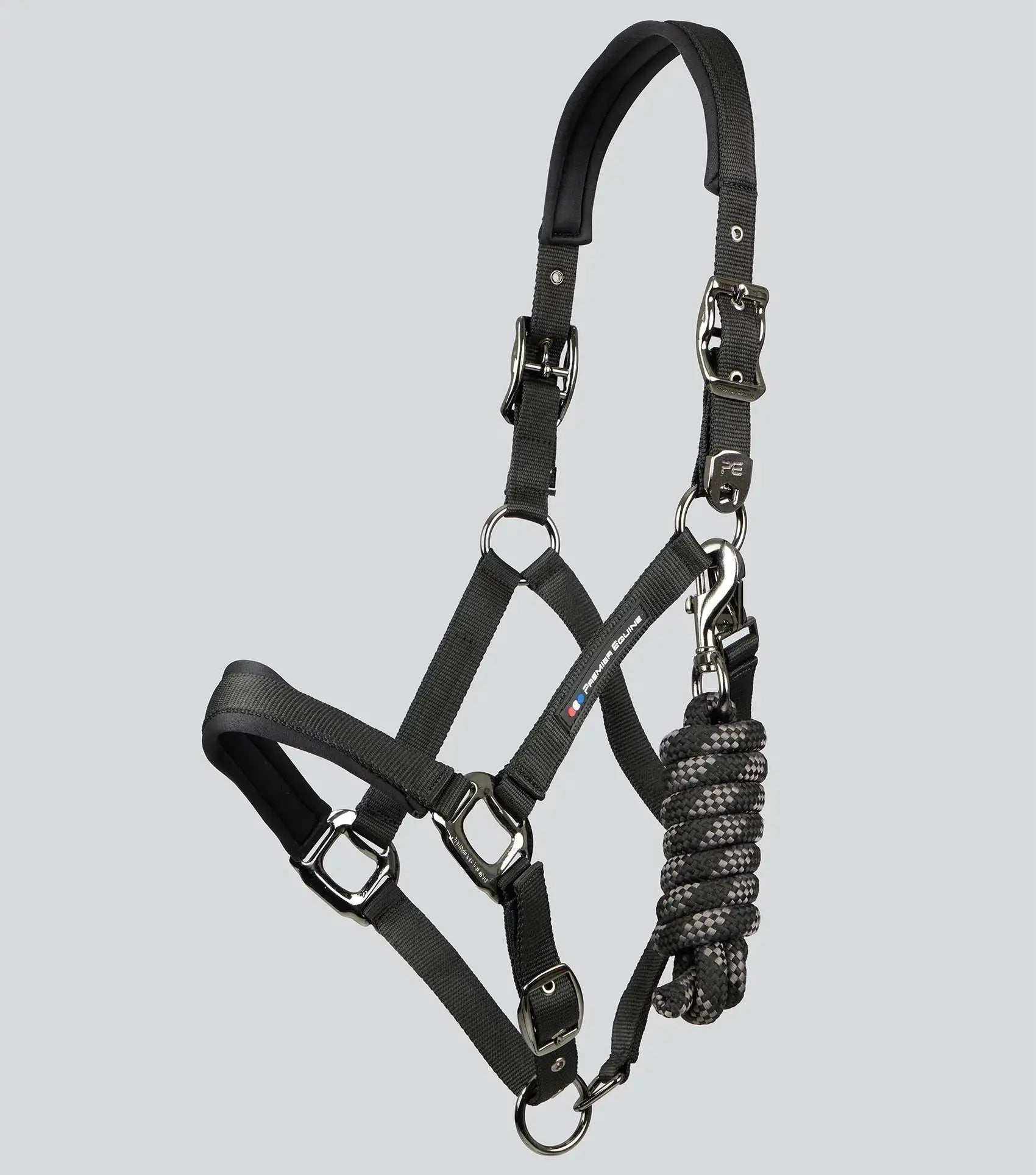 Corda Padded Head Collar with Lead Rope Brown by Premier Equine Int. at  Try A Bit
