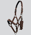 Corda Padded Head Collar with Lead Rope Brown by Premier Equine Int. at  Try A Bit