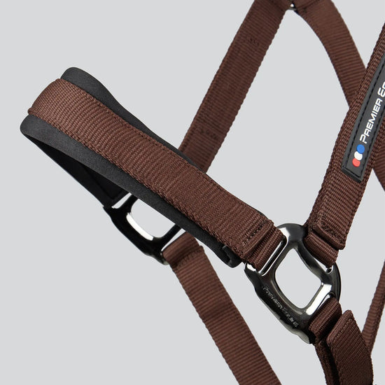 Corda Padded Head Collar with Lead Rope Brown
