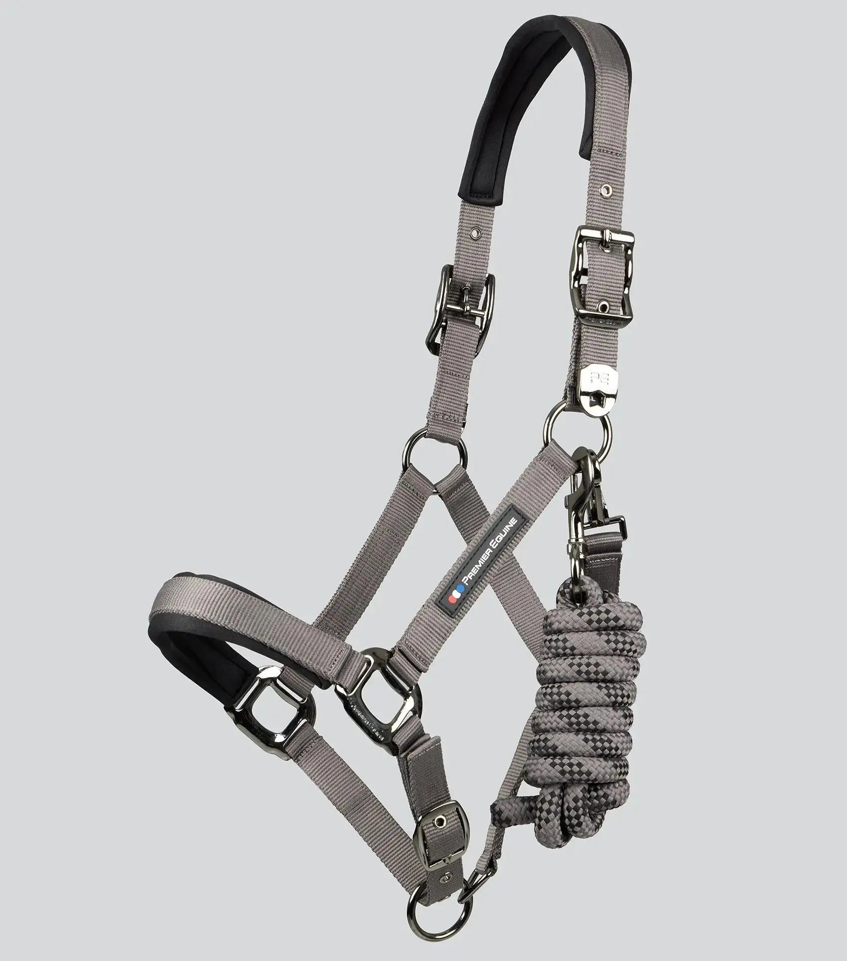 Corda Padded Head Collar with Lead Rope Brown by Premier Equine Int. at  Try A Bit
