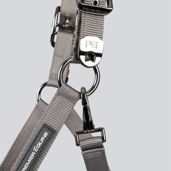 Corda Padded Head Collar with Lead Rope Grey