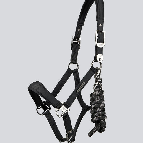 Duco Padded Head Collar With Lead Rope Black by Premier Equine Int. at  Try A Bit