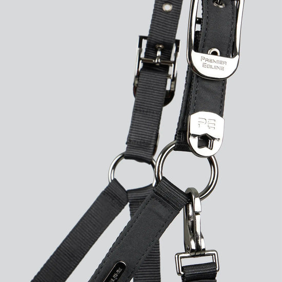Duco Padded Head Collar With Lead Rope Black by Premier Equine Int. at  Try A Bit