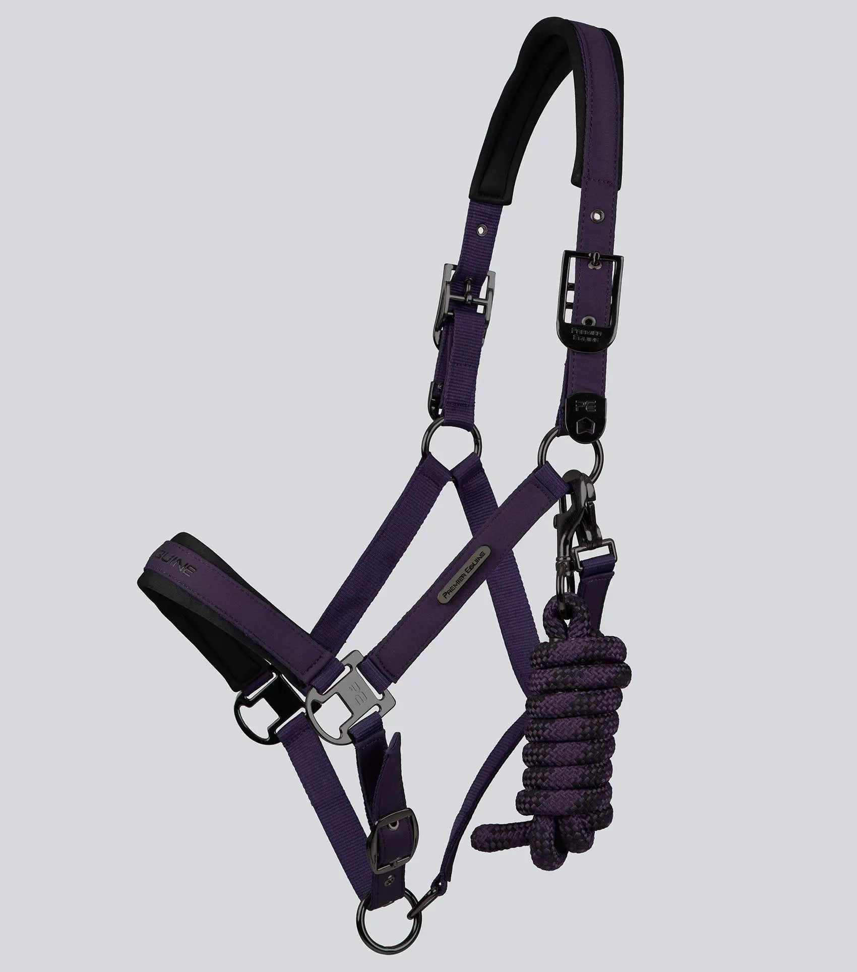 Duco Padded Head Collar with Lead Rope Grape by Premier Equine Int. at  Try A Bit