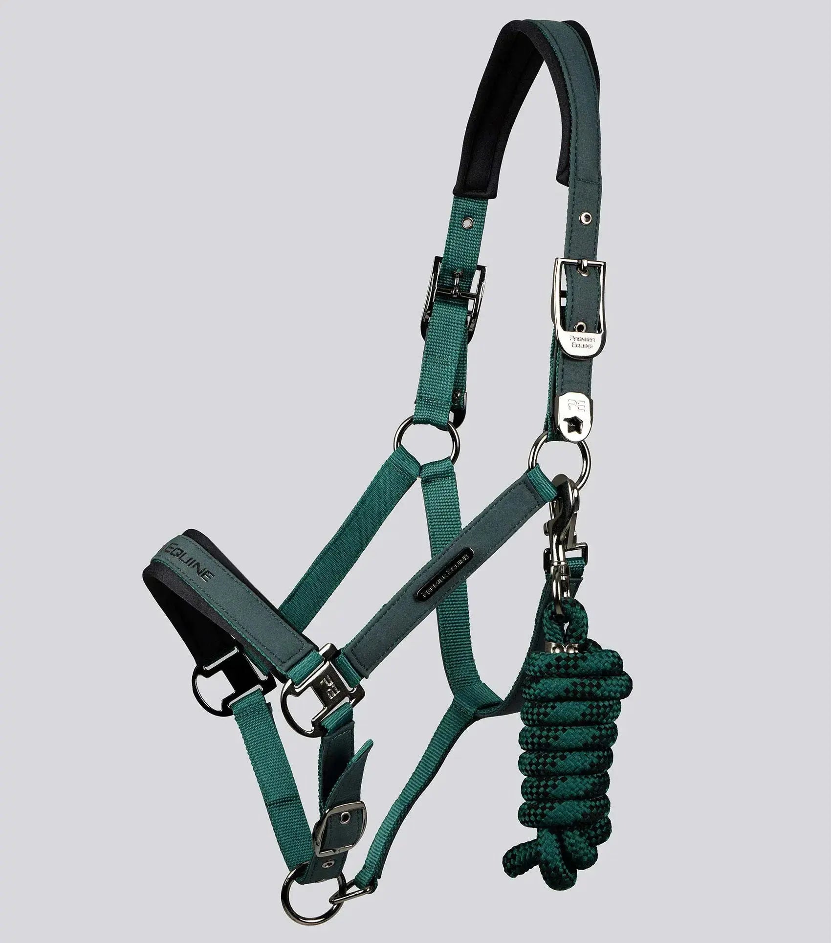 Duco Padded Head Collar with Lead Rope by Premier Equine Int. at  Try A Bit