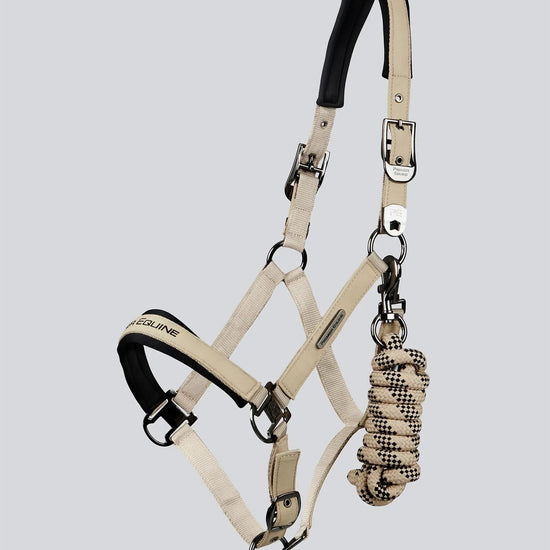 Duco Padded Head Collar with Lead Rope Taupe by Premier Equine Int. at  Try A Bit