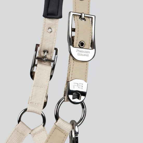 Duco Padded Head Collar with Lead Rope Taupe by Premier Equine Int. at  Try A Bit