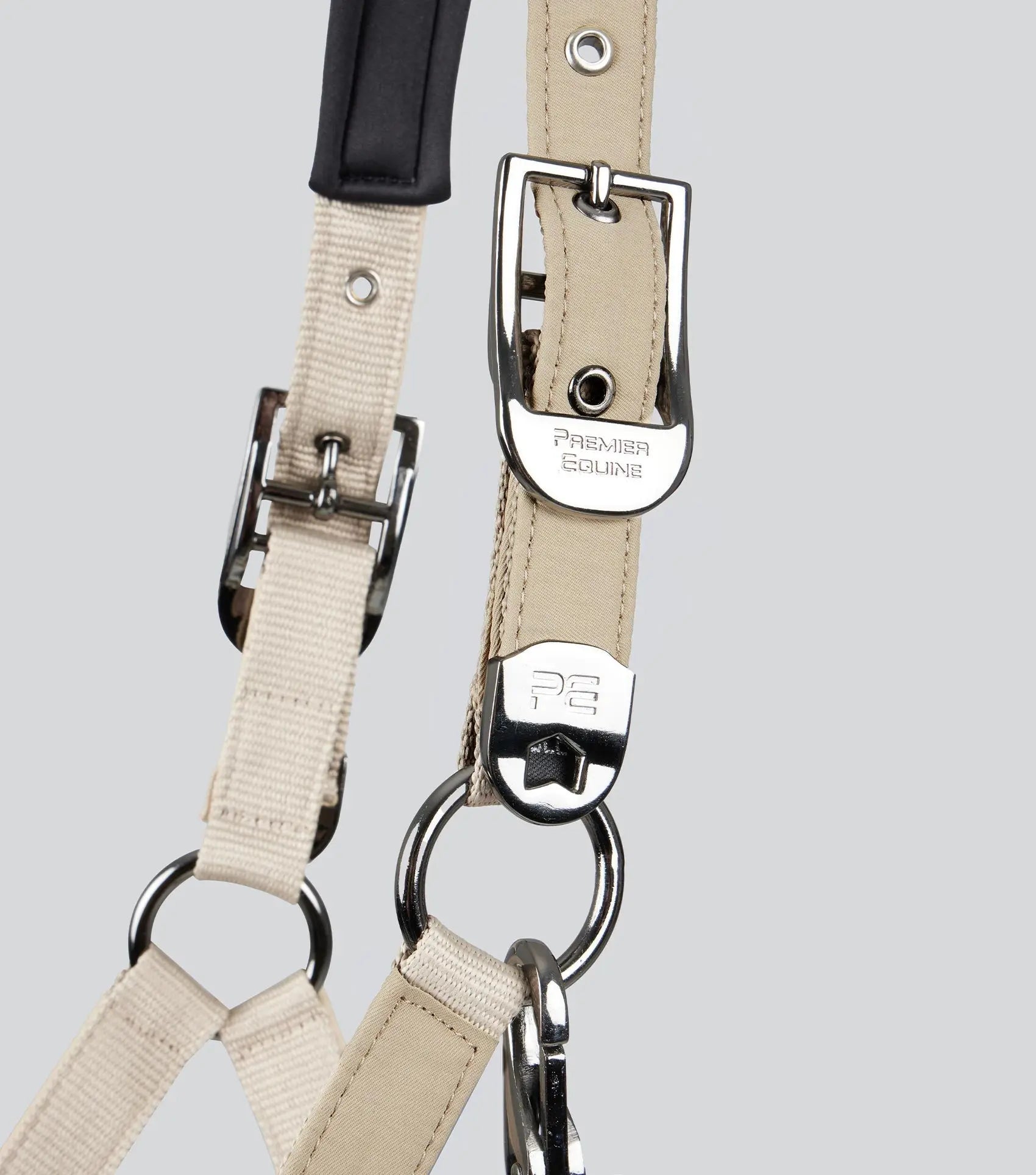 Duco Padded Head Collar with Lead Rope Taupe by Premier Equine Int. at  Try A Bit