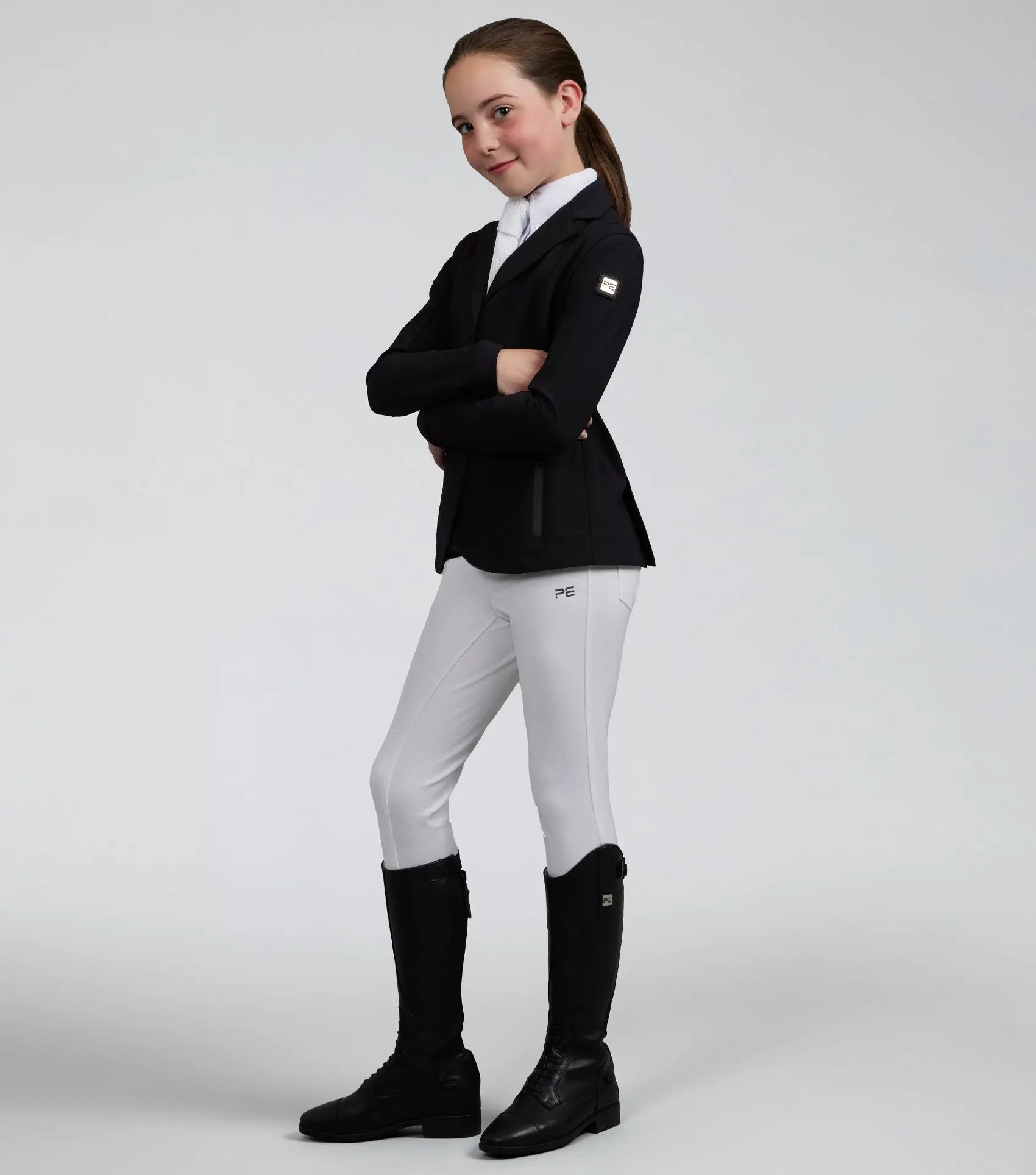 Evinco Girls Competition Jacket Jet Black by Premier Equine Int. at  Try A Bit