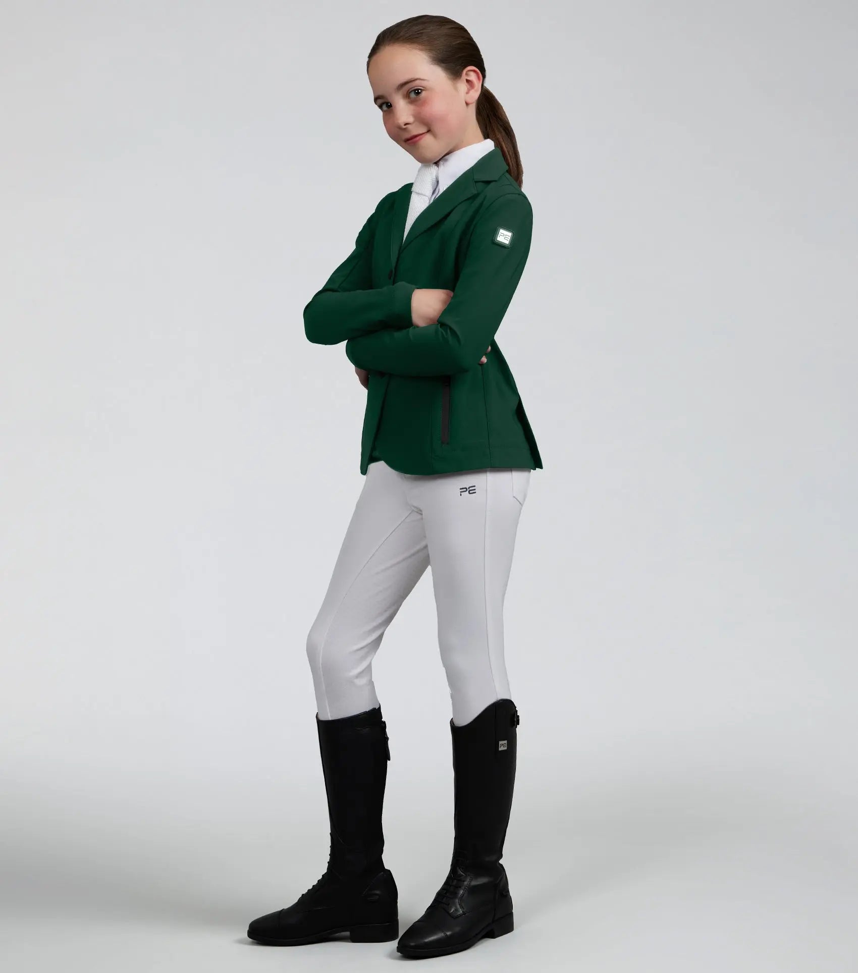 Evinco Girls Competition Jacket Alpine Green by Premier Equine Int. at  Try A Bit