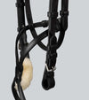 Exercise/Racing Bridle with Grackle Noseband Dark Havana by Premier Equine Int. Ltd. at  Try A Bit