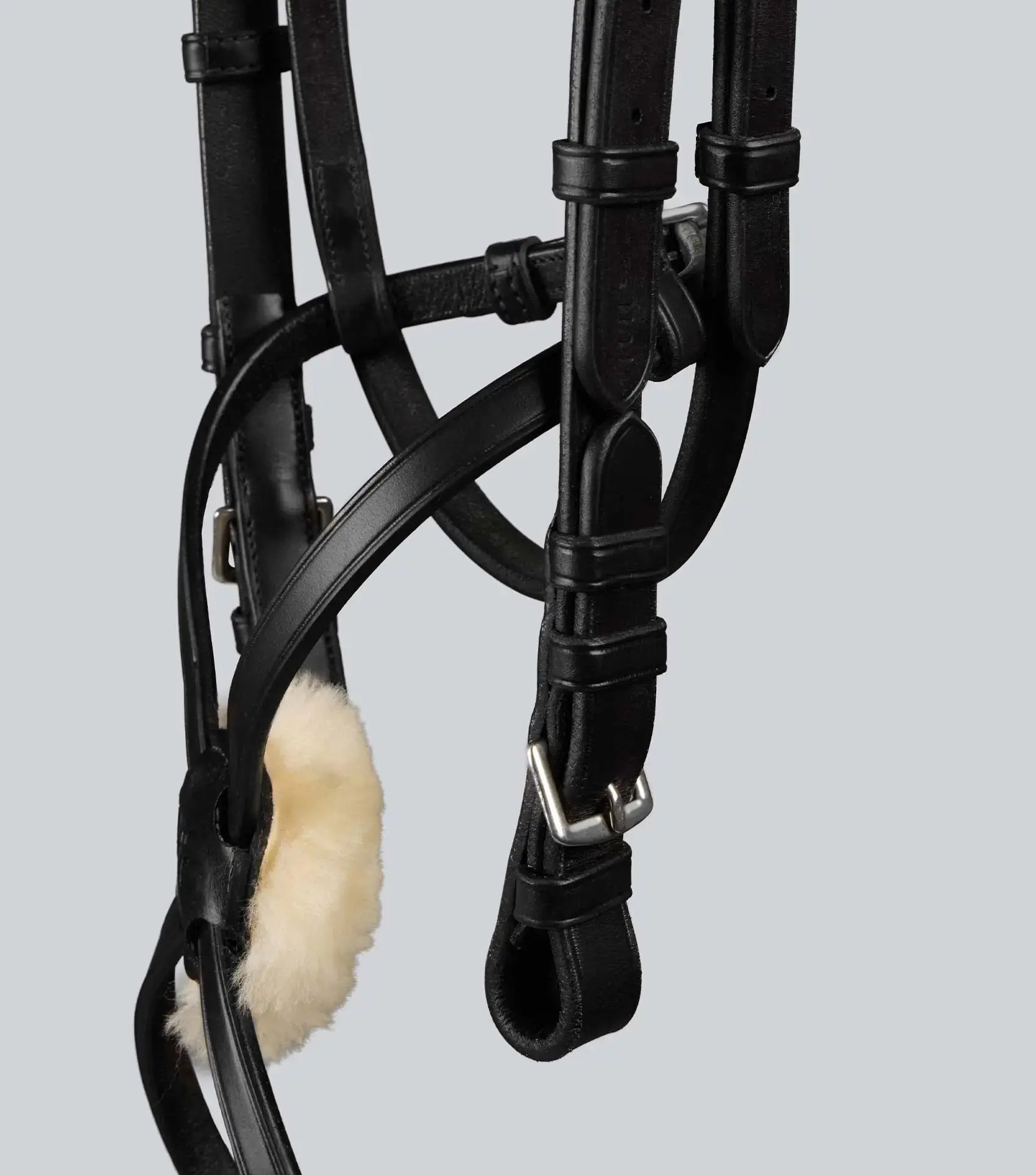 Exercise/Racing Bridle with Grackle Noseband Dark Havana by Premier Equine Int. Ltd. at  Try A Bit