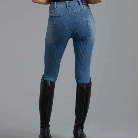Premier Equine Gina Ladies Full Seat Denim Breeches by Premier Equine at  Try a Bit