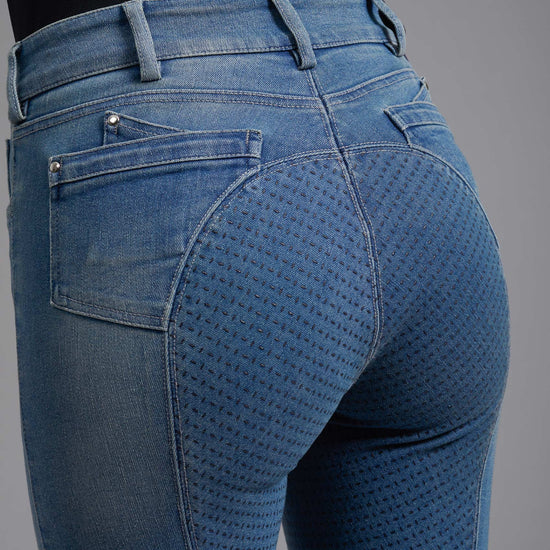 Premier Equine Gina Ladies Full Seat Denim Breeches by Premier Equine at  Try a Bit