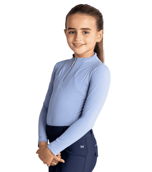 Maximilian Equestrian YR Long Sleeve Base Layer (Iris Blue) by Maximilian Equestrian at  Try a Bit