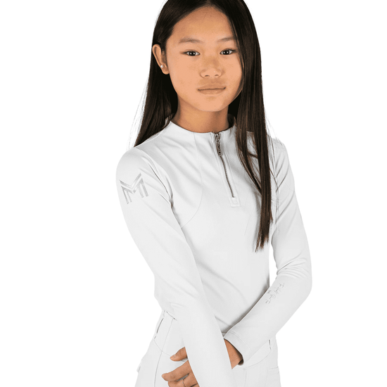 Maximilian Equestrian YR Long Sleeve Base Layer (White) by Maximilian Equestrian at  Try a Bit