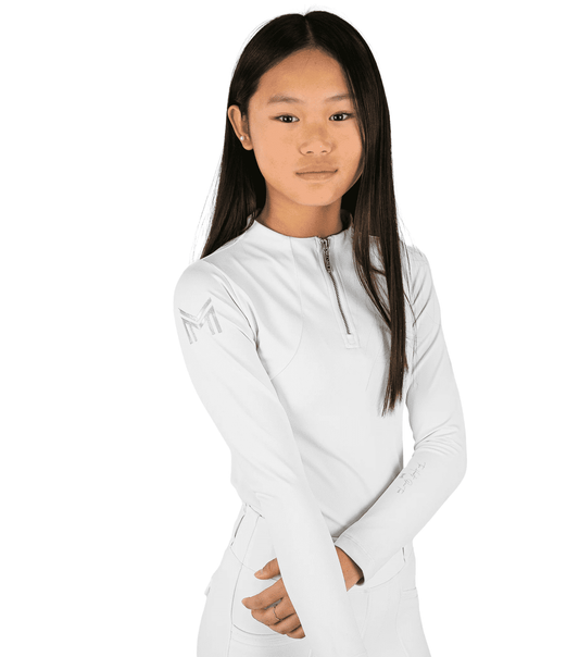 Maximilian Equestrian YR Long Sleeve Base Layer (White) by Maximilian Equestrian at  Try a Bit
