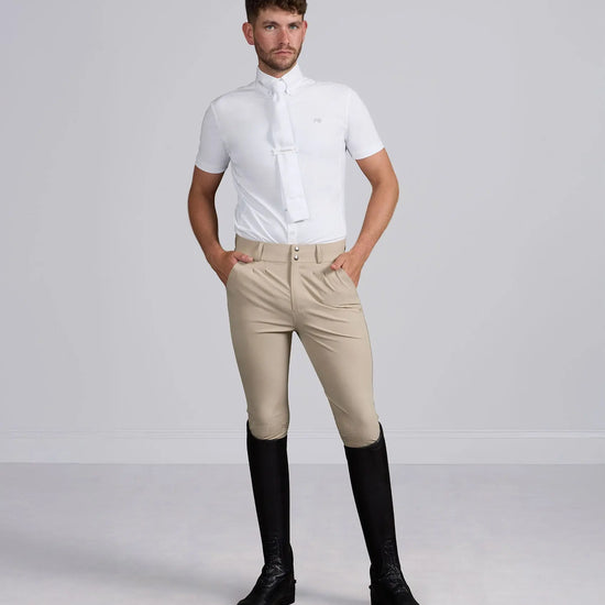 Ludis Men's Gel Knee Riding Breeches Beige by Premier Equine Int. Ltd. at  Try A Bit