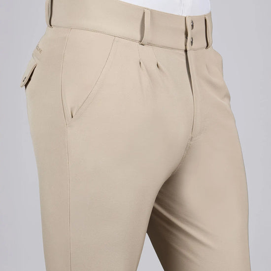 Ludis Men's Gel Knee Riding Breeches Beige by Premier Equine Int. Ltd. at  Try A Bit