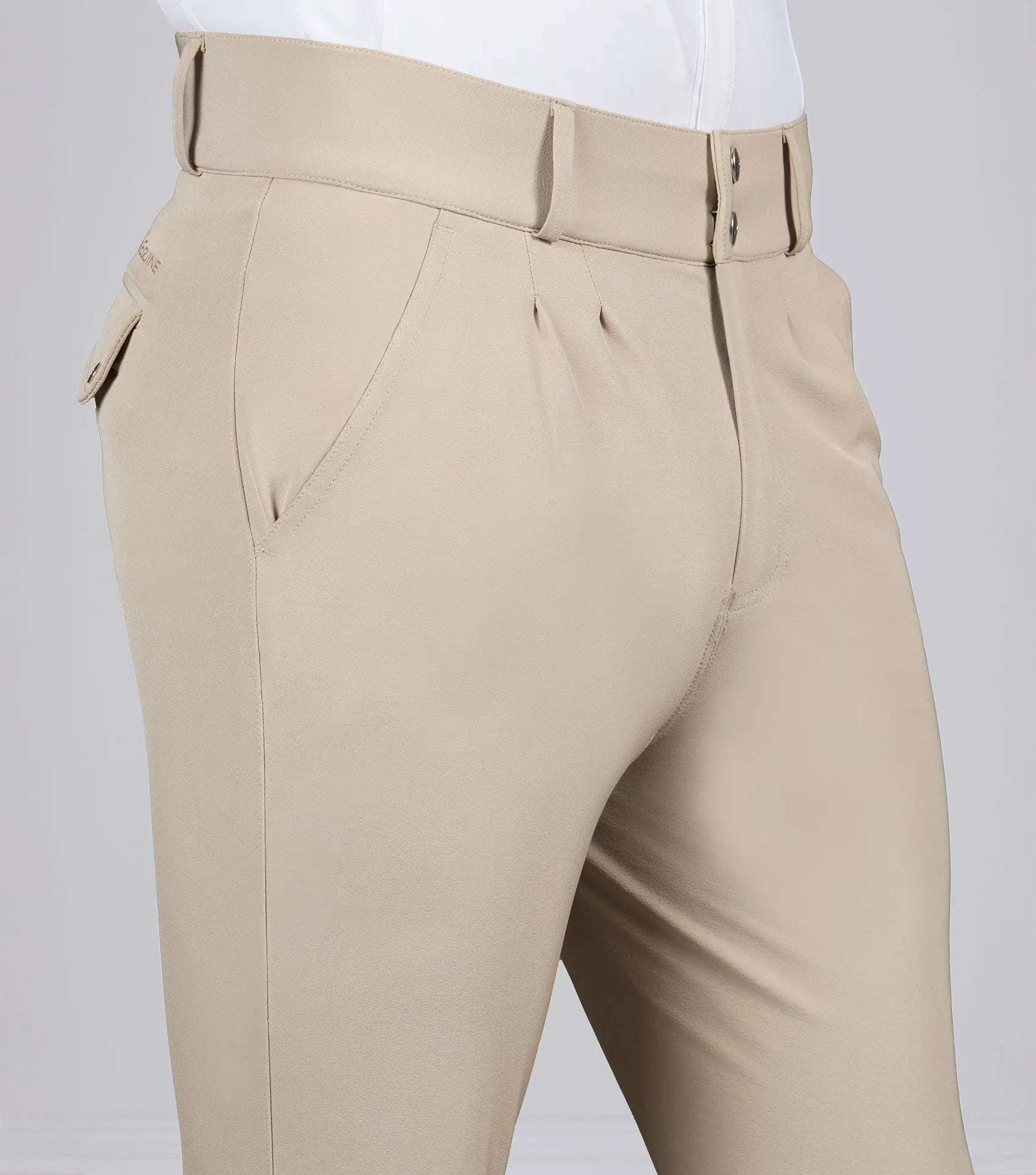 Ludis Men's Gel Knee Riding Breeches Beige by Premier Equine Int. Ltd. at  Try A Bit