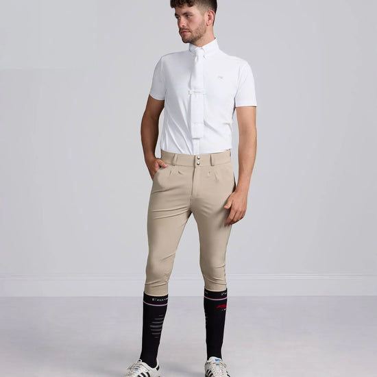 Ludis Men's Gel Knee Riding Breeches Beige by Premier Equine Int. Ltd. at  Try A Bit