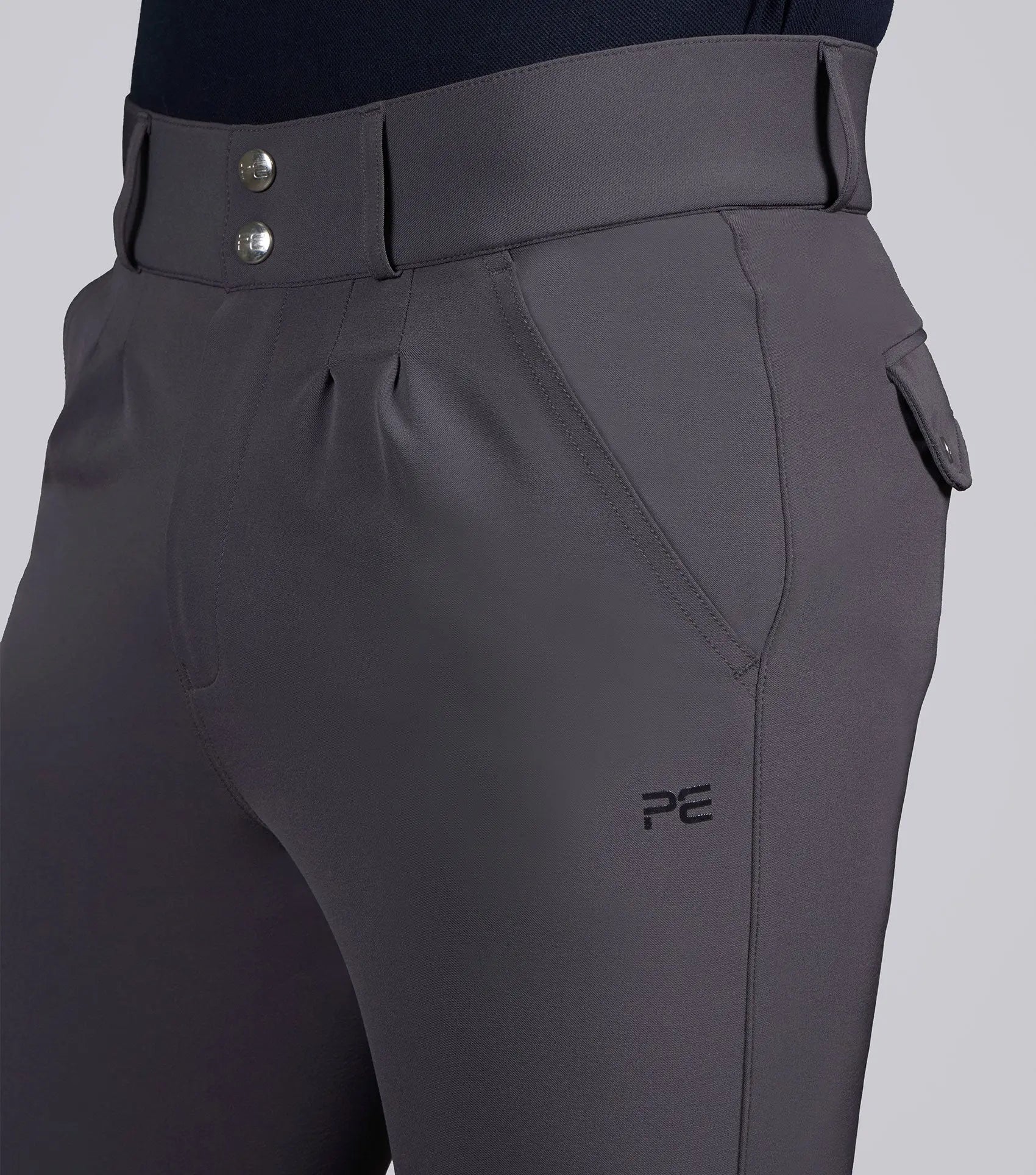Ludis Men's Gel Knee Riding Breeches Anthracite