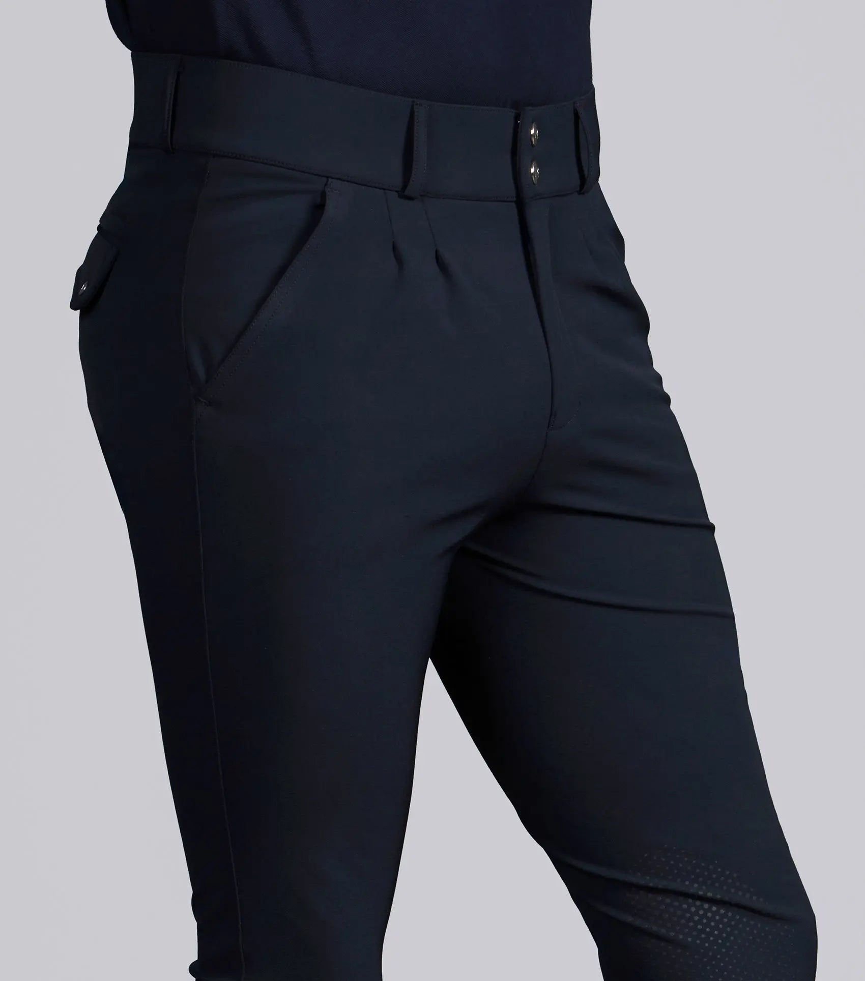 Ludis Men's Gel Knee Riding Breeches Navy by Premier Equine Int. Ltd. at  Try A Bit