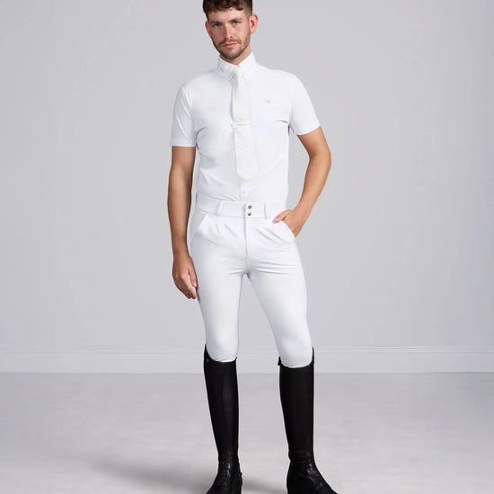 Ludis Men's Gel Knee Riding Breeches White by Premier Equine Int. Ltd. at  Try A Bit