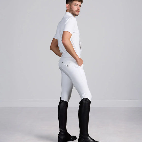 Ludis Men's Gel Knee Riding Breeches White by Premier Equine Int. Ltd. at  Try A Bit