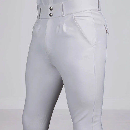 Ludis Men's Gel Knee Riding Breeches White by Premier Equine Int. Ltd. at  Try A Bit