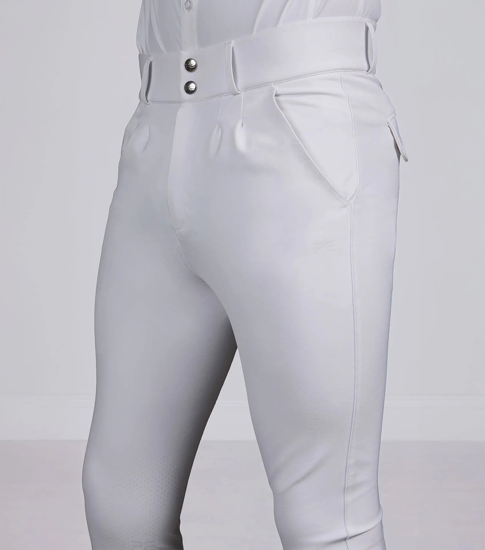 Ludis Men's Gel Knee Riding Breeches White by Premier Equine Int. Ltd. at  Try A Bit