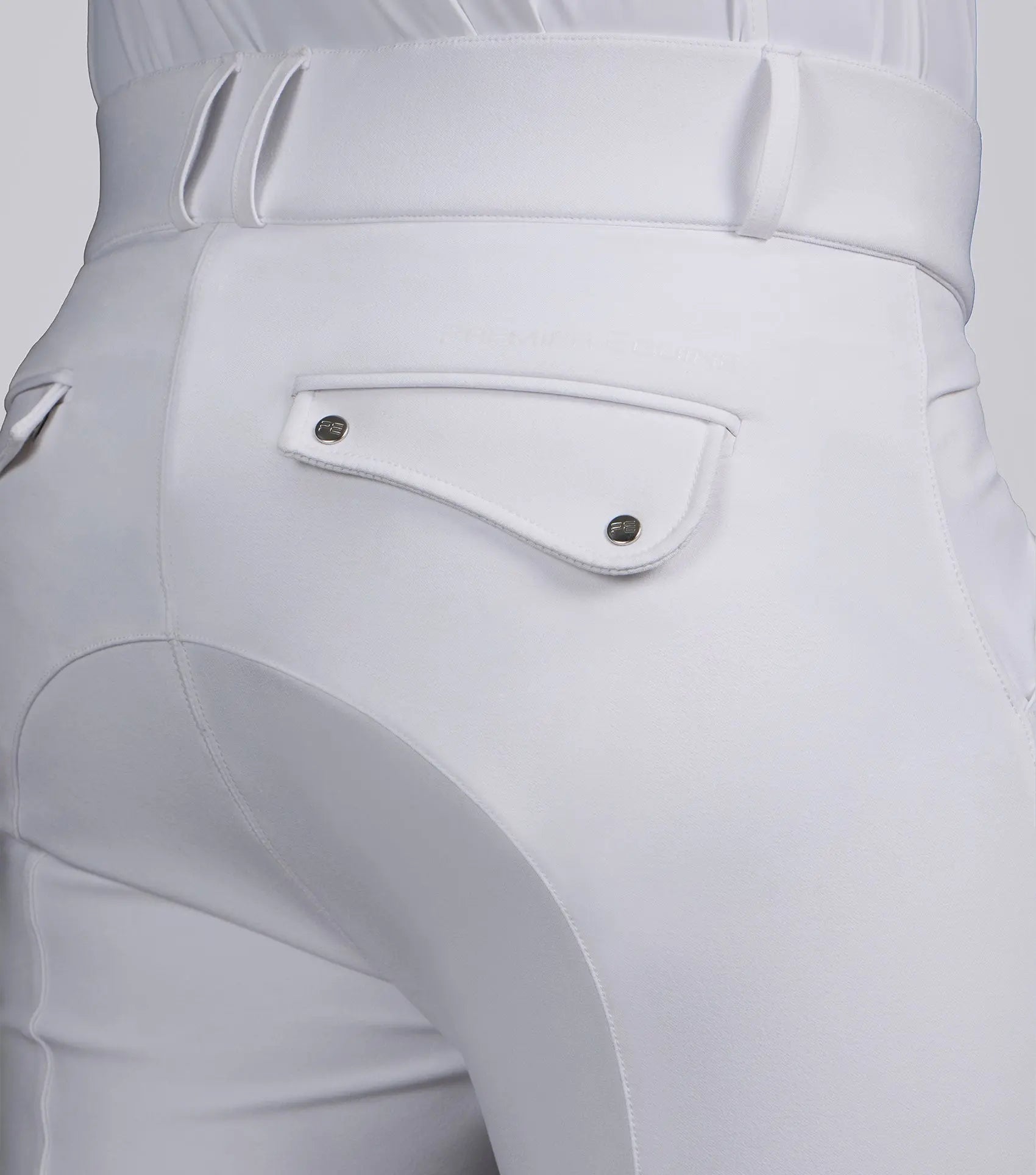 Ludis Men's Gel Knee Riding Breeches White by Premier Equine Int. Ltd. at  Try A Bit