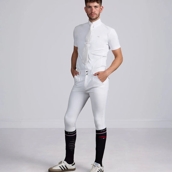 Ludis Men's Gel Knee Riding Breeches White by Premier Equine Int. Ltd. at  Try A Bit