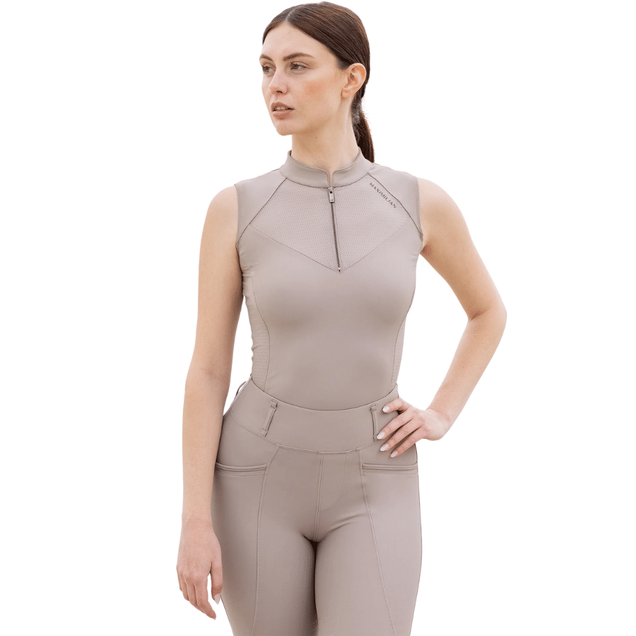 Maximilian Equestrian Miral Sleeveless Base Layer (Macchiato) by Maximilian Equestrian at  Try a Bit