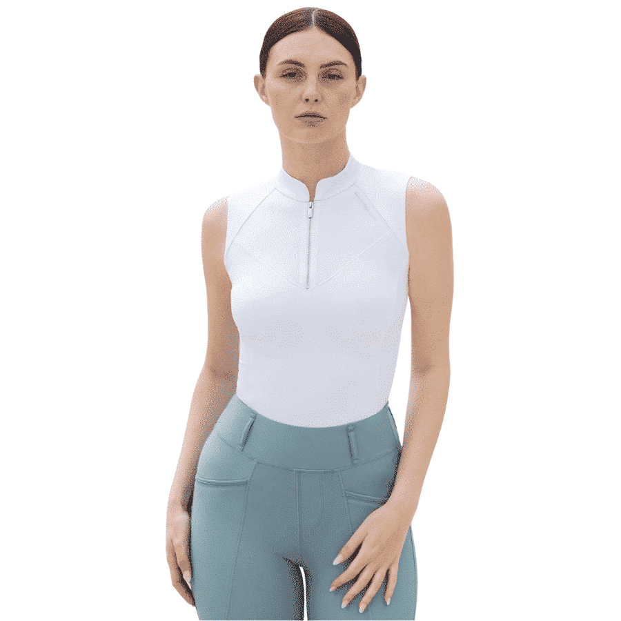 Maximilian Equestrian Miral Sleeveless Base Layer (White) by Maximilian Equestrian at  Try a Bit