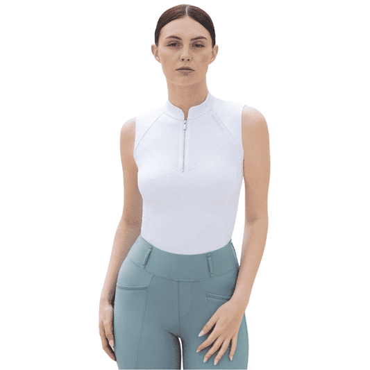 Maximilian Equestrian Miral Sleeveless Base Layer (White) by Maximilian Equestrian at  Try a Bit