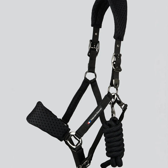 Necto 3D Mesh Head Collar with Lead Rope Grey by Premier Equine Int. at  Try A Bit