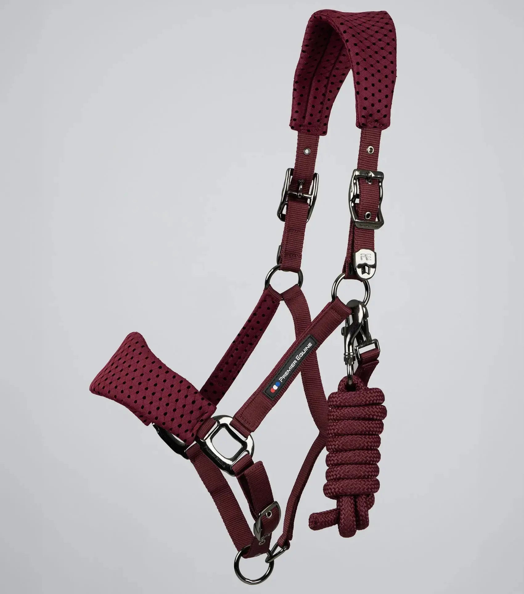 Necto 3D Mesh Head Collar with Lead Rope Grey by Premier Equine Int. at  Try A Bit