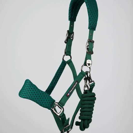 Necto 3D Mesh Head Collar with Lead Rope Grey by Premier Equine Int. at  Try A Bit