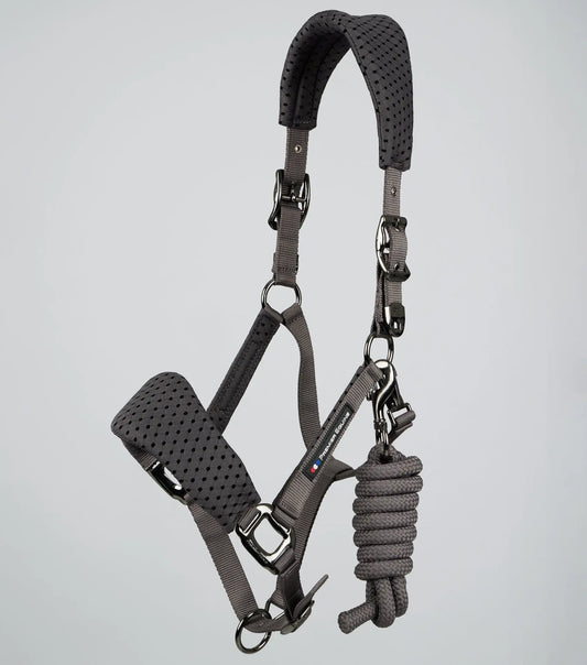 Necto 3D Mesh Head Collar with Lead Rope Grey by Premier Equine Int. at  Try A Bit