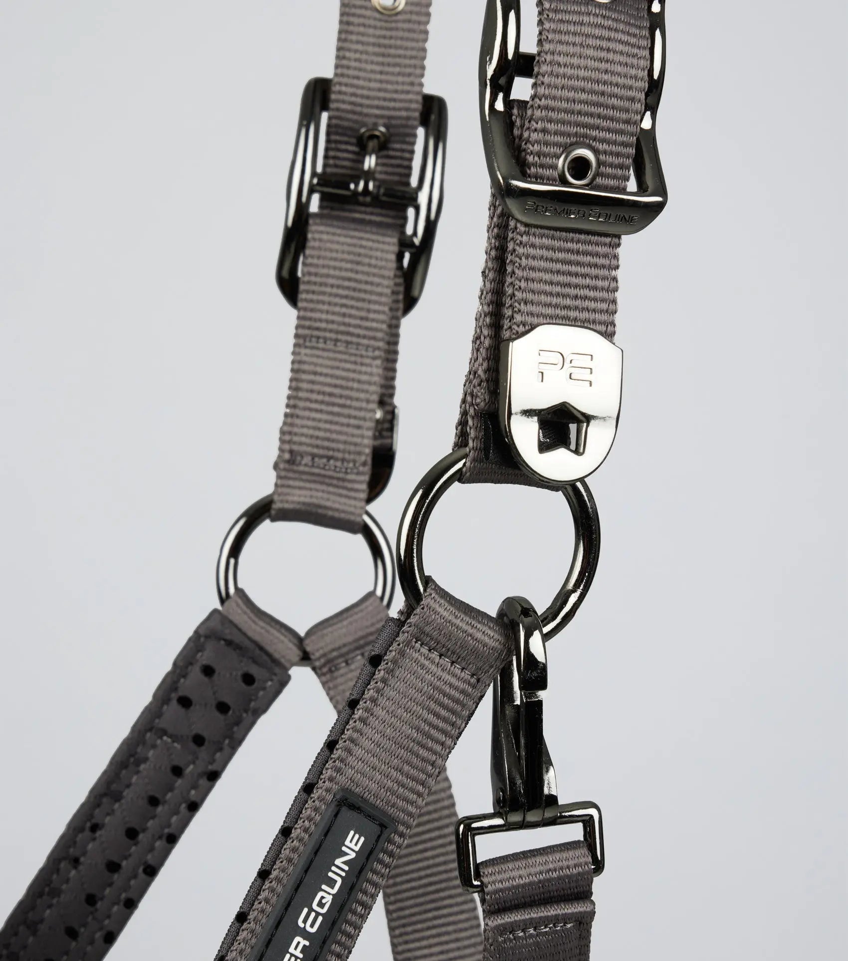 Necto 3D Mesh Head Collar with Lead Rope Grey by Premier Equine Int. at  Try A Bit